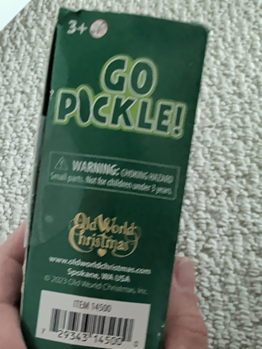 Old World Christmas Go Pickle! Ornament & Card Game NWOT - Green - Picture 4 of 5